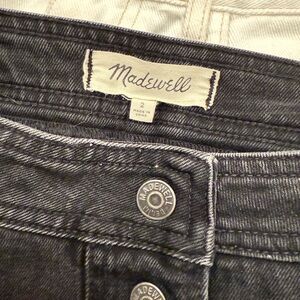 Madewell Black Denim Skirt. Size 2
